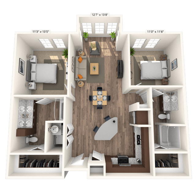 Floorplan image of unit 341