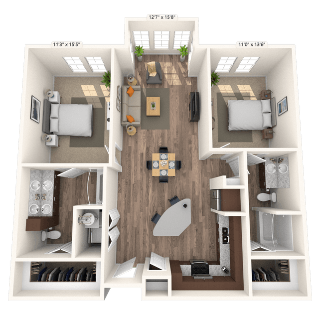 Floorplan image of unit 549