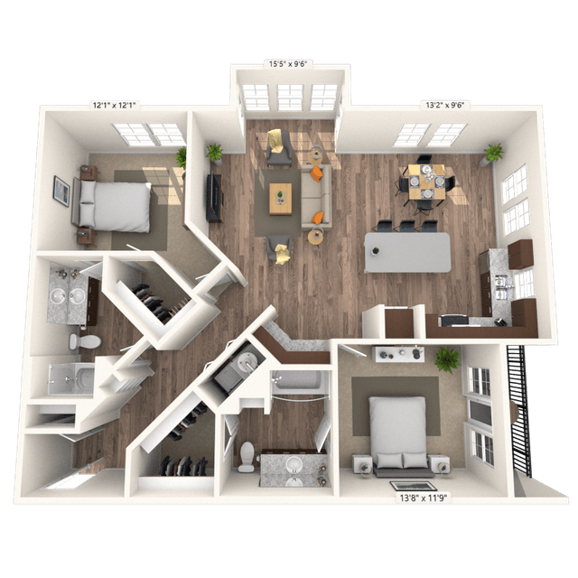 Floorplan image of unit 431