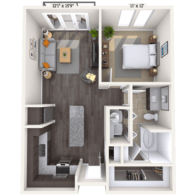 Floorplan image of unit 513