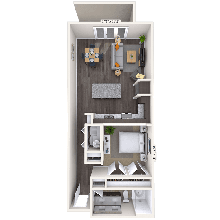 Floorplan image of unit 129