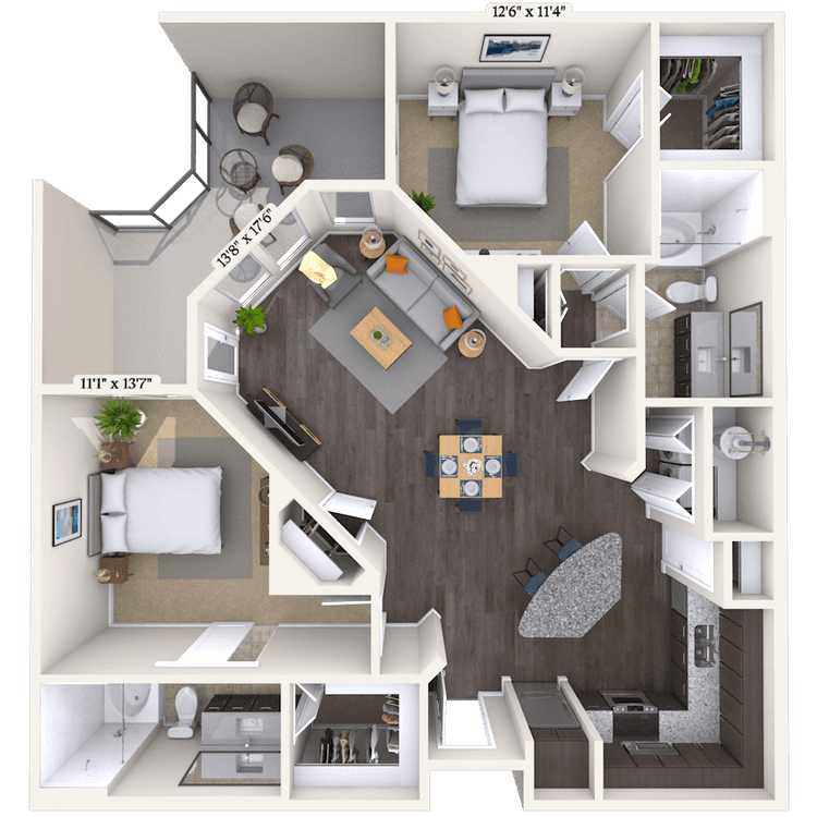 Floorplan image of unit 147