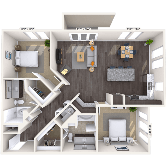Floorplan image of unit 431