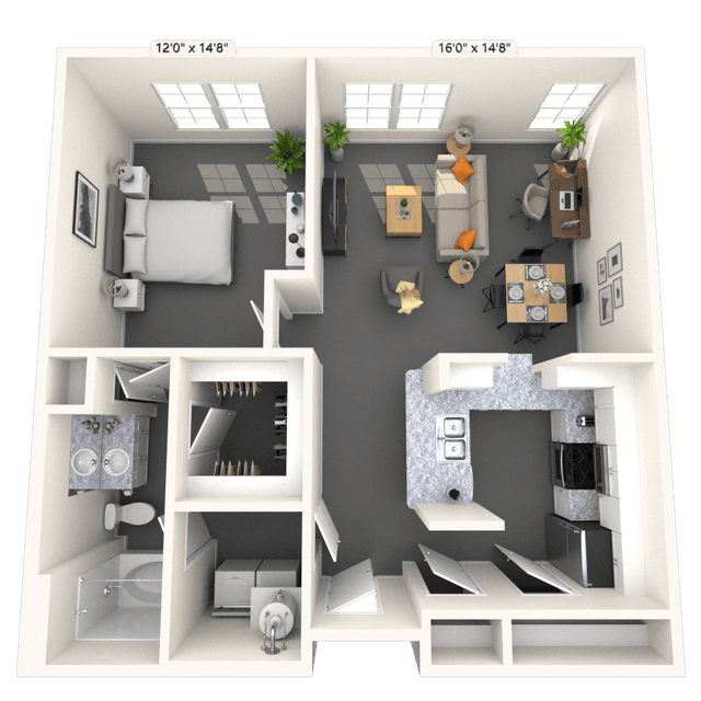 Floorplan image of unit 1346