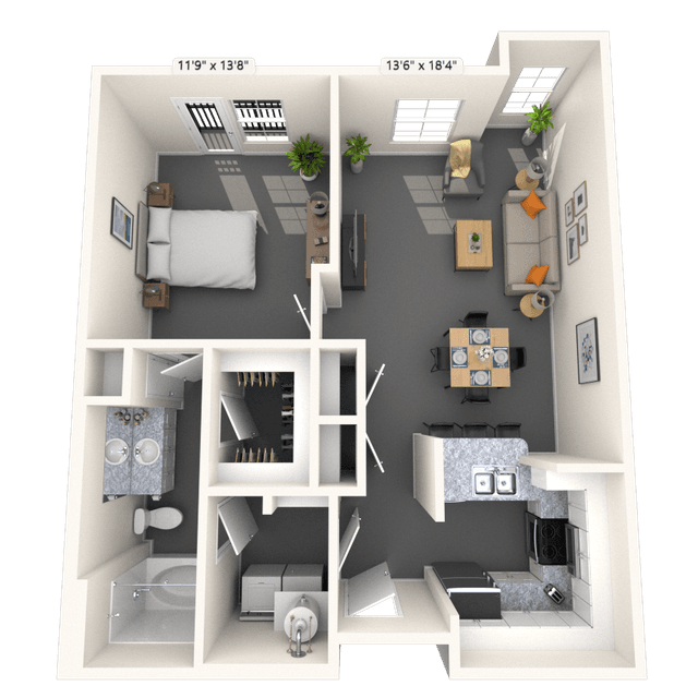 Floorplan image of unit 2306