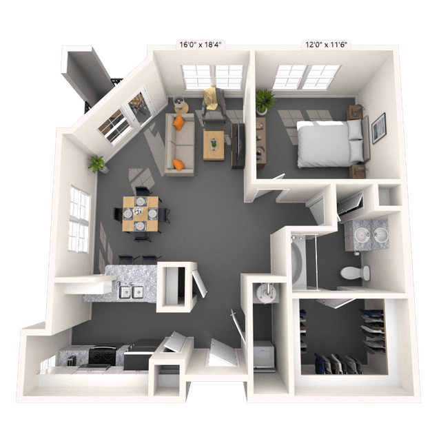 Floorplan image of unit 2343