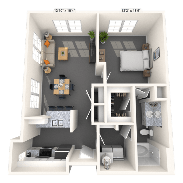 Floorplan image of unit 2344