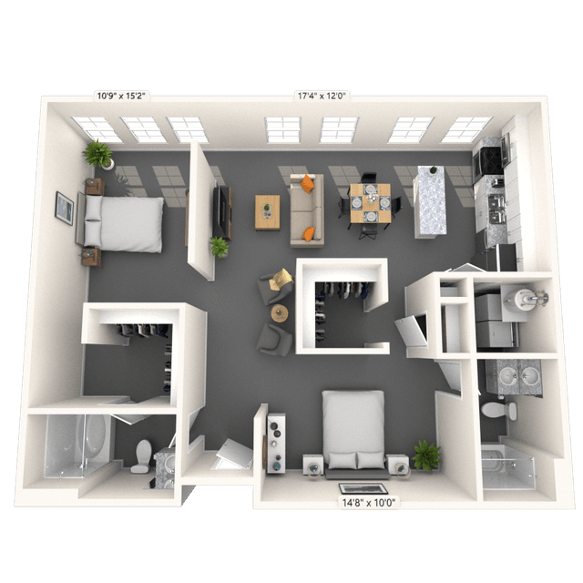Floorplan image of unit 4119