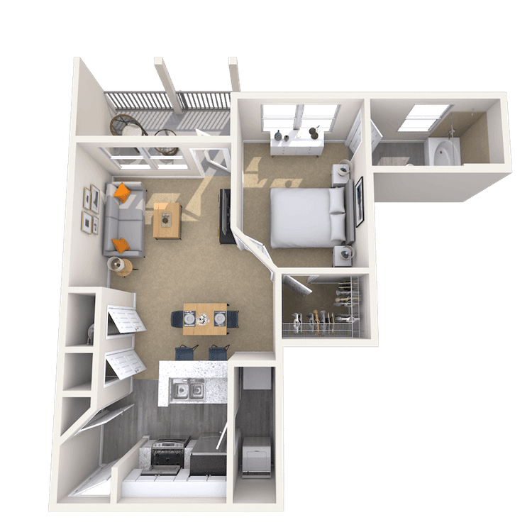 Floorplan image of unit 1001