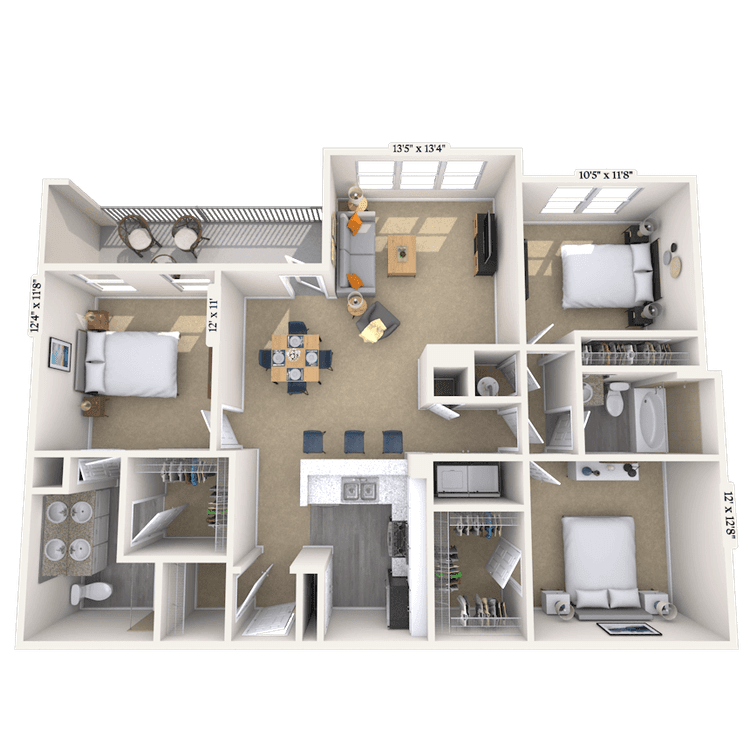 Floorplan image of unit 1005