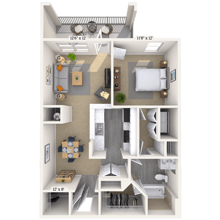 Floorplan image of unit 1008