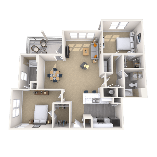 Floorplan image of unit 1037