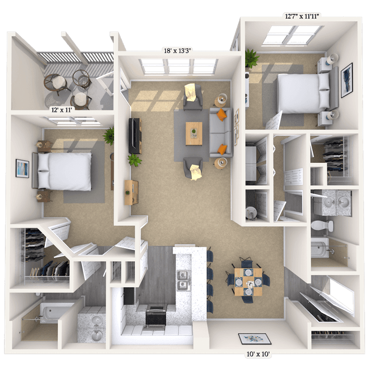 Floorplan image of unit 1041