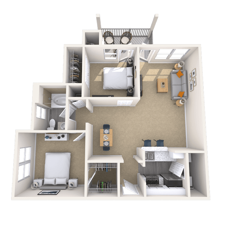 Floorplan image of unit 115