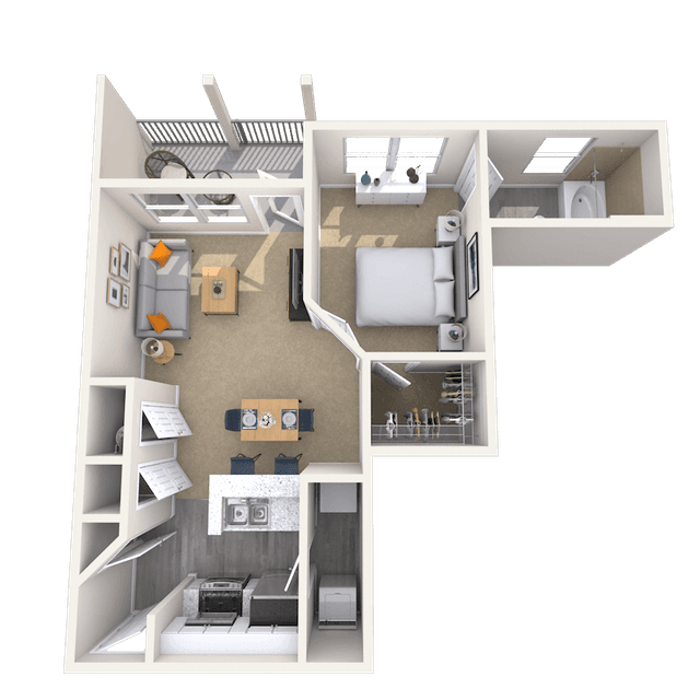 Floorplan image of unit 1410