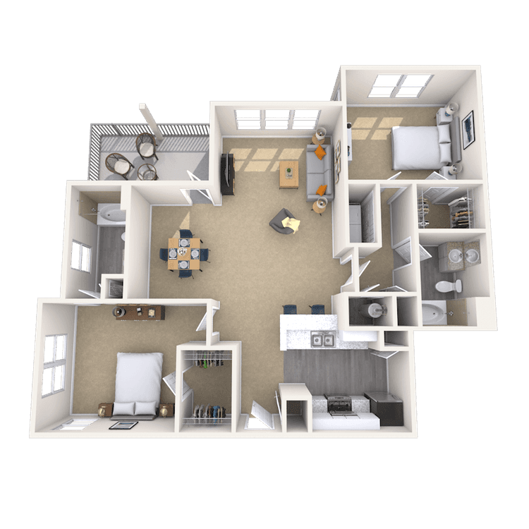 Floorplan image of unit 1507
