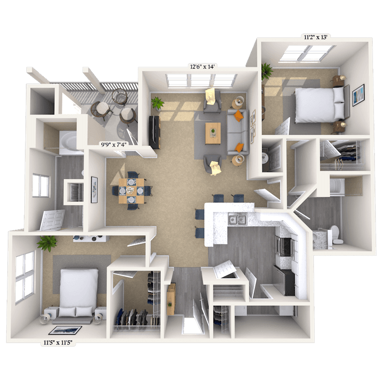 Floorplan image of unit 325