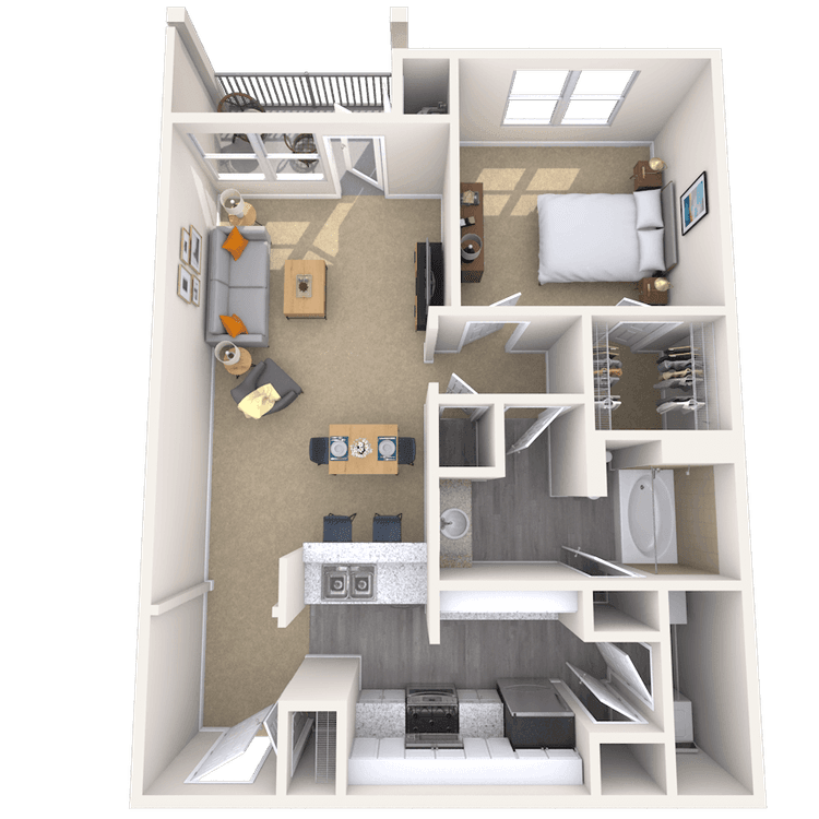 Floorplan image of unit 418