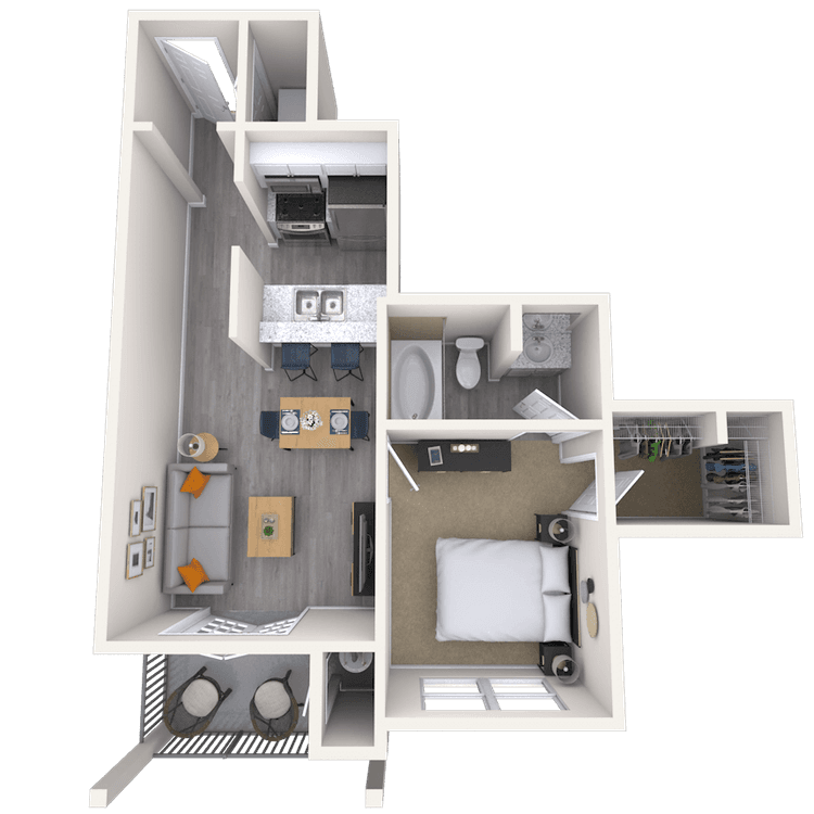 Floorplan image of unit 702