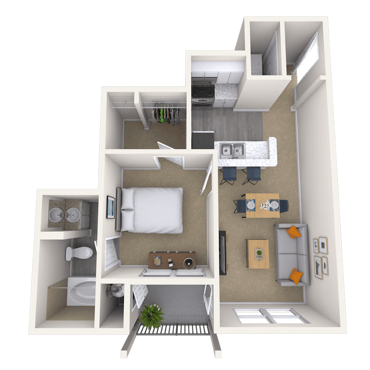 Floorplan image of unit 709