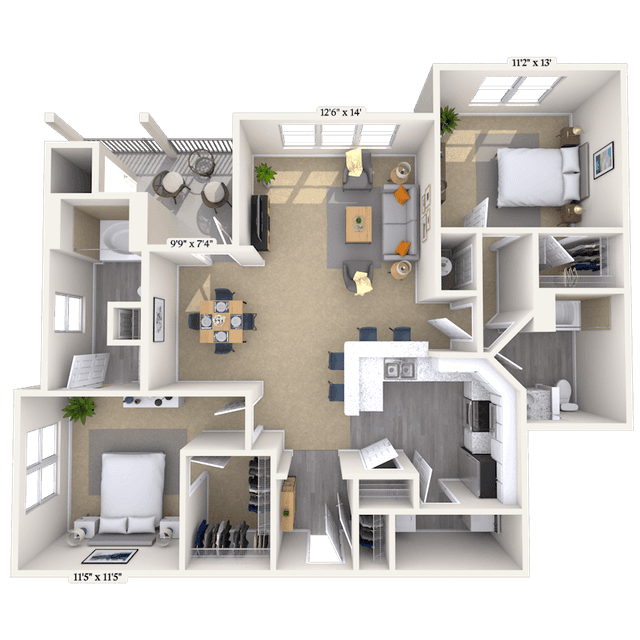 Floorplan image of unit 803