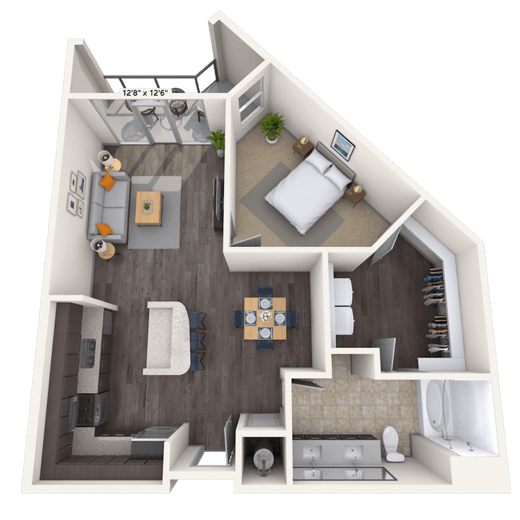 Floorplan image of unit 336