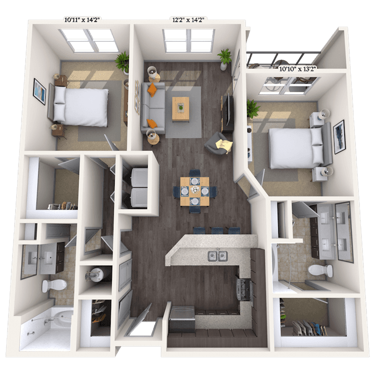 Floorplan image of unit 117