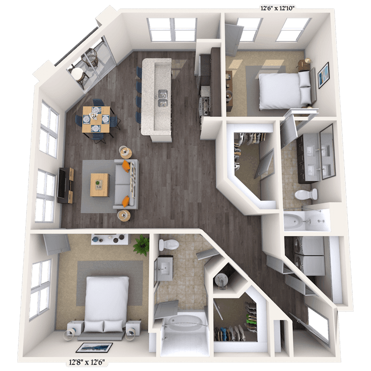 Floorplan image of unit 419