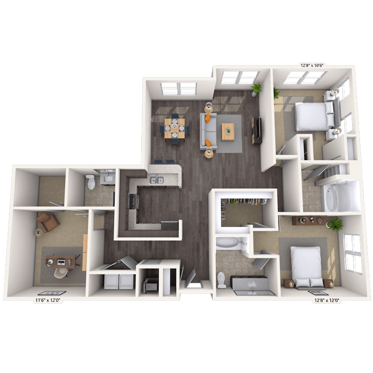 Floorplan image of unit 315