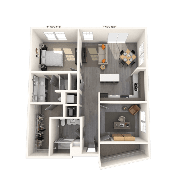 Floorplan image of unit 140
