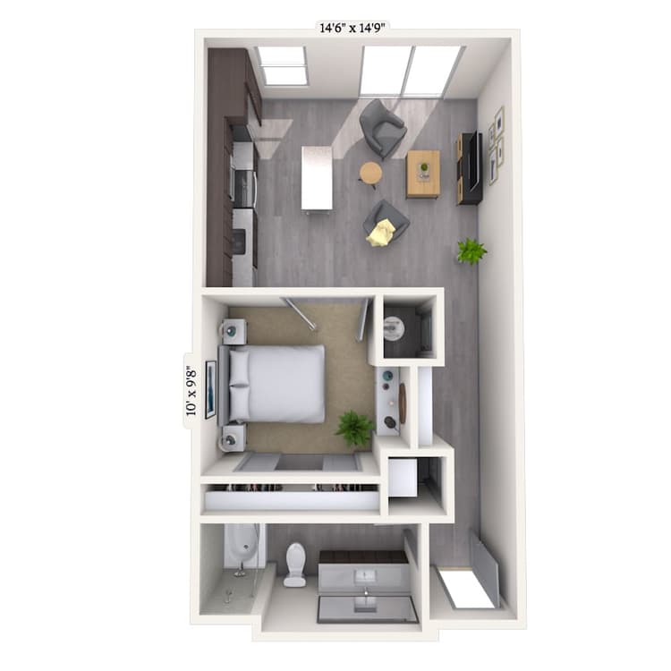 Floorplan image of unit 146