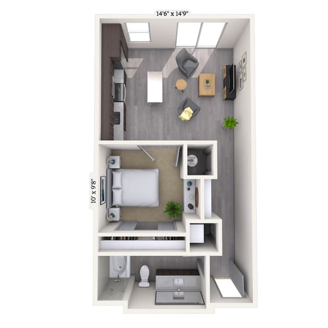 Floorplan image of unit 151
