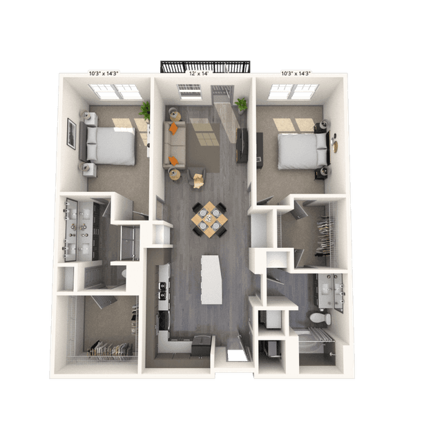 Floorplan image of unit 168