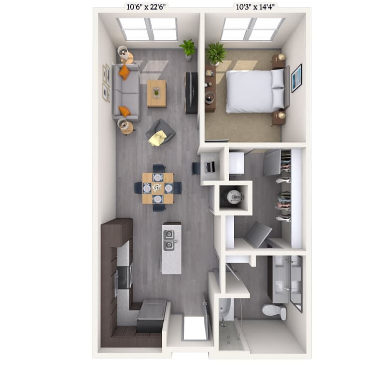 Floorplan image of unit 172