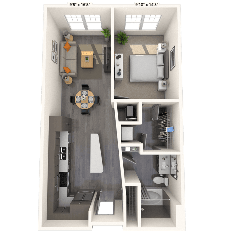 Floorplan image of unit 250