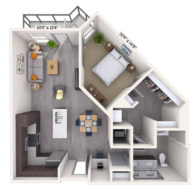 Floorplan image of unit 311