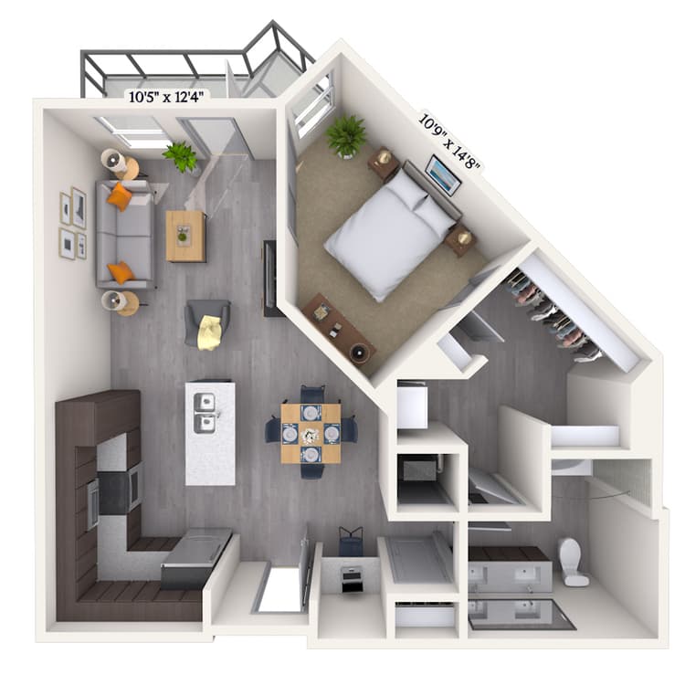 Floorplan image of unit 427