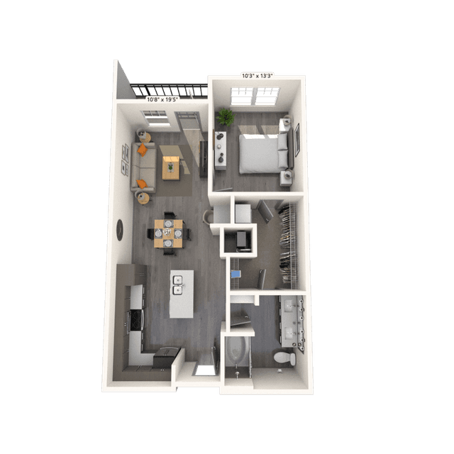 Floorplan image of unit 532