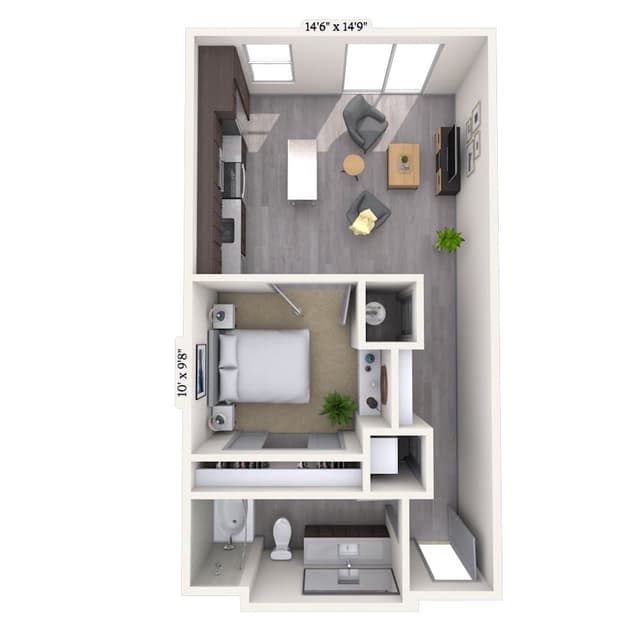 Floorplan image of unit 551