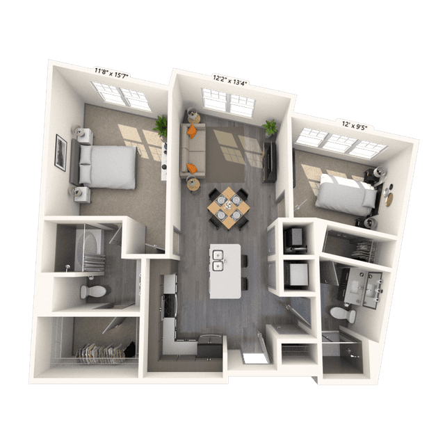 Floorplan image of unit 554