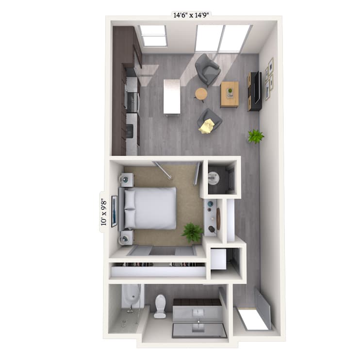 Floorplan image of unit 558