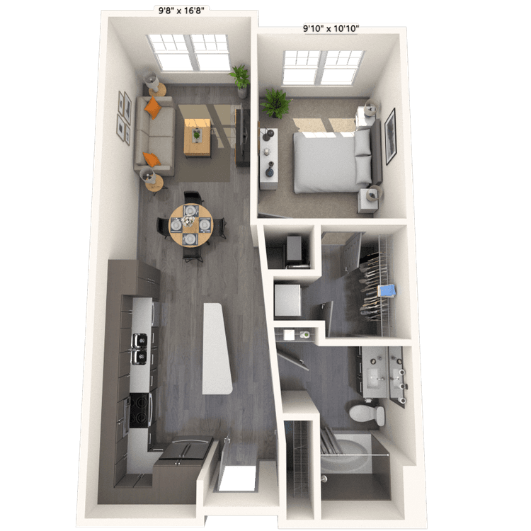 Floorplan image of unit 562