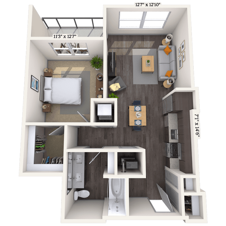 Floorplan image of unit 1010
