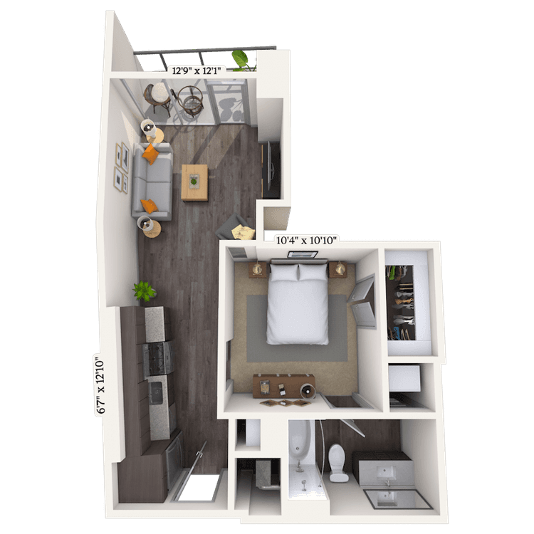 Floorplan image of unit 1114