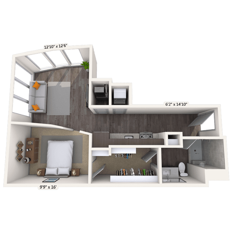 Floorplan image of unit 1117
