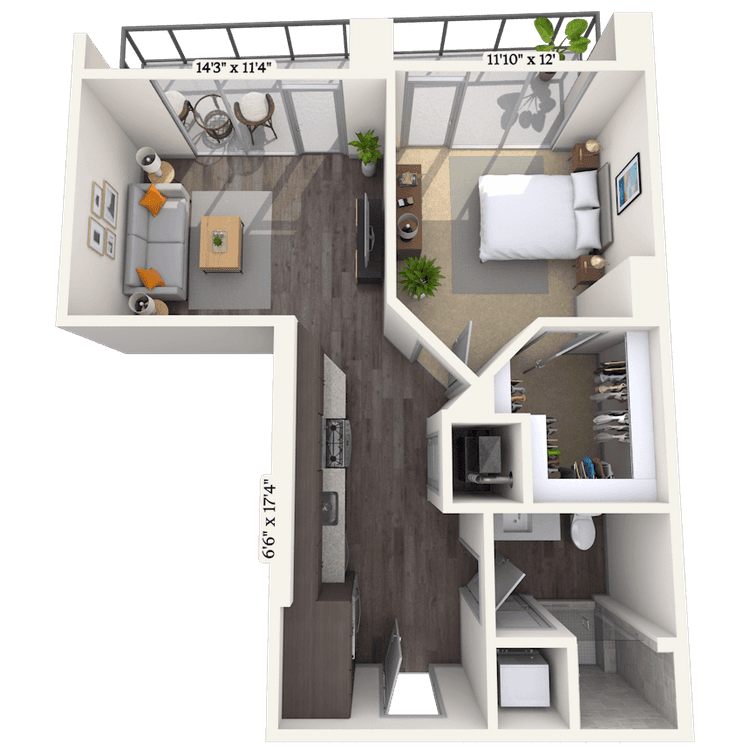 Floorplan image of unit 1816