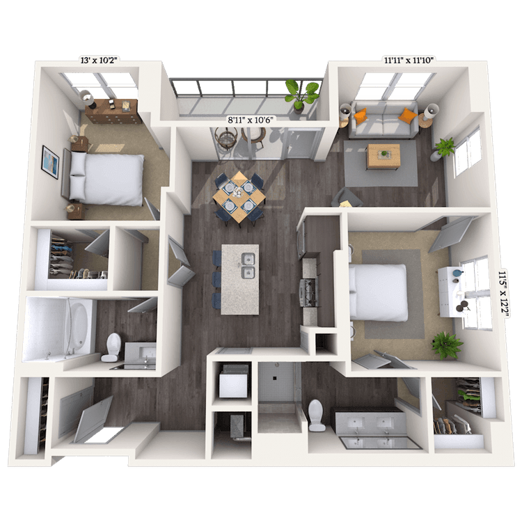 Floorplan image of unit 901
