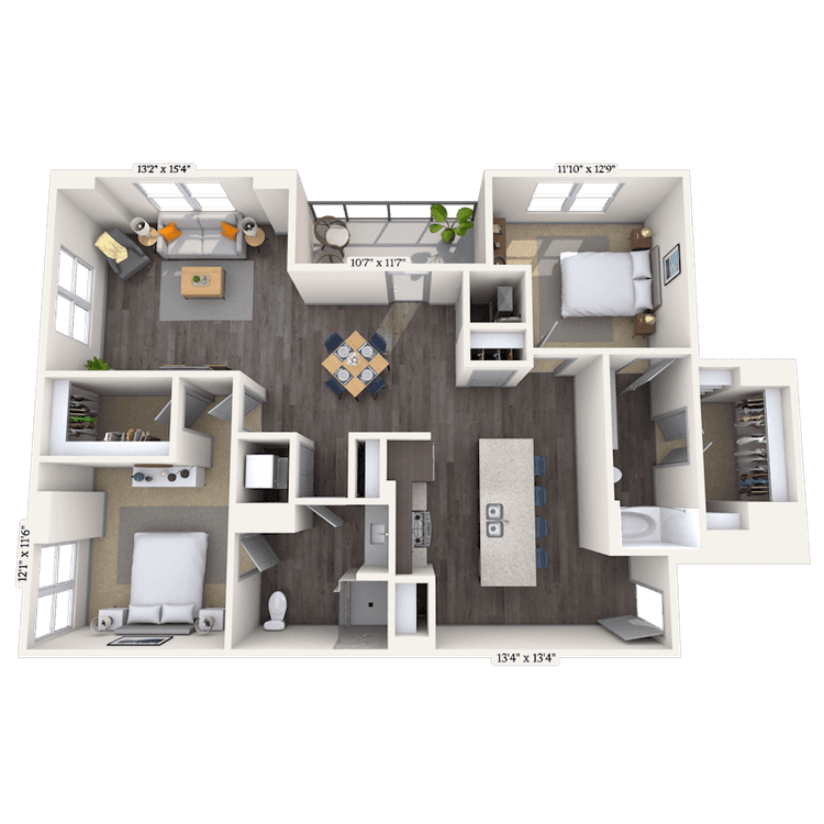 Floorplan image of unit 919