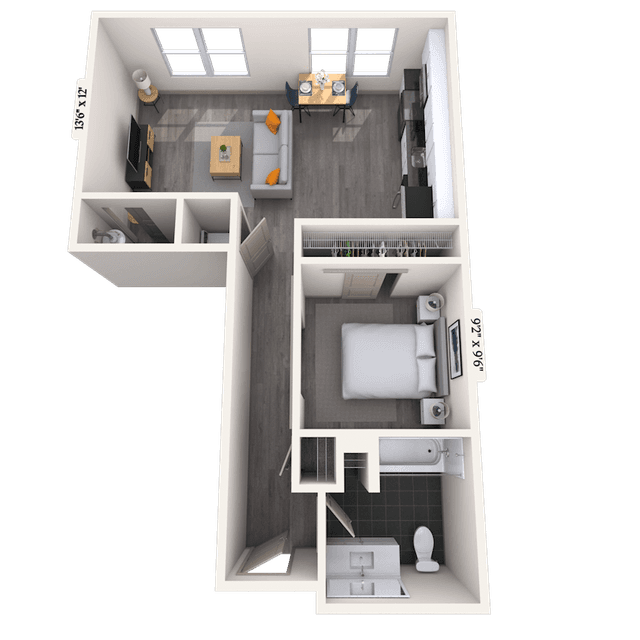 Floorplan image of unit 110