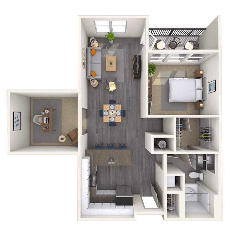 Floorplan image of unit 202